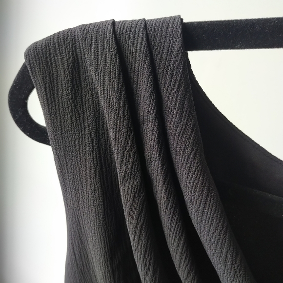 EUC Ricki's Cowl Neck Crepe Black Dress - Picture 5 of 10